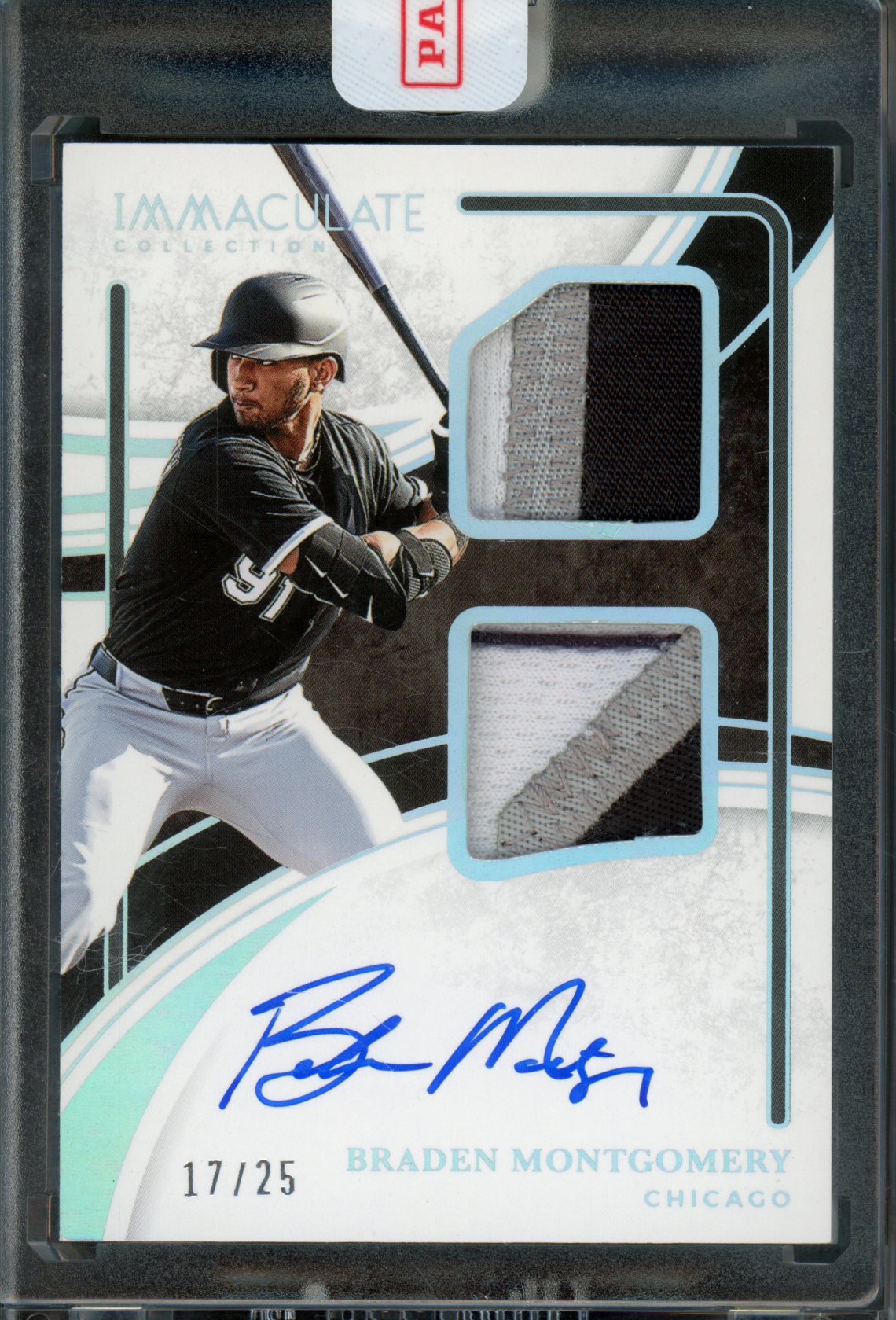 2026 Panini Immaculate Braden Montomery Dual Jersey Relic Autograph Encased /25 White Sox