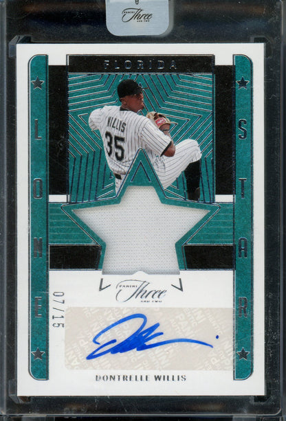 2023 Panini Three and Two Dontrelle Willis Lone Star Relic Autograph /15 Marlins