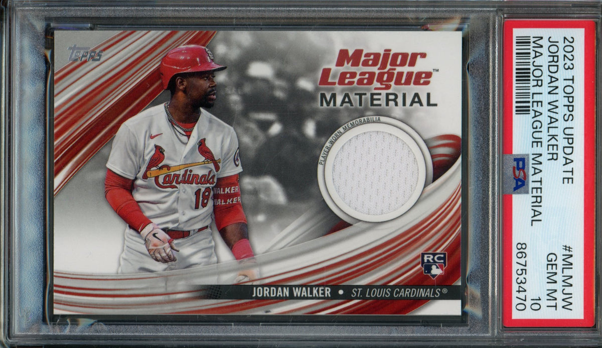 2023 Topps Update Jordan Walker Rookie RC Major League Material PSA 10 Cardinals