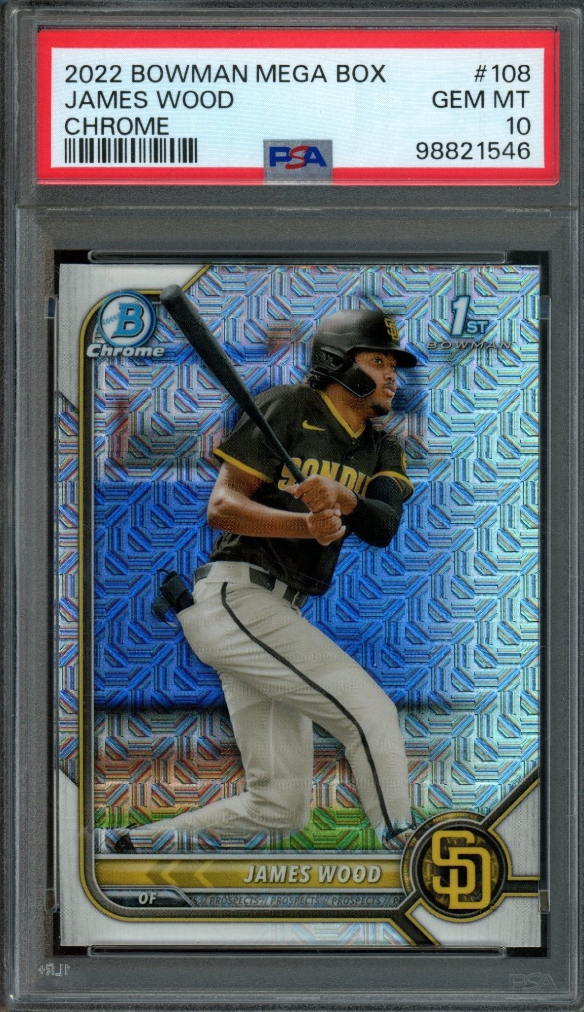 2022 Bowman Chrome James Wood 1st Mojo Refractor PSA 10 Padres - Trading Card Market