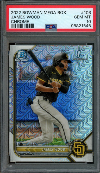 2022 Bowman Chrome James Wood 1st Mojo Refractor PSA 10 Padres - Trading Card Market