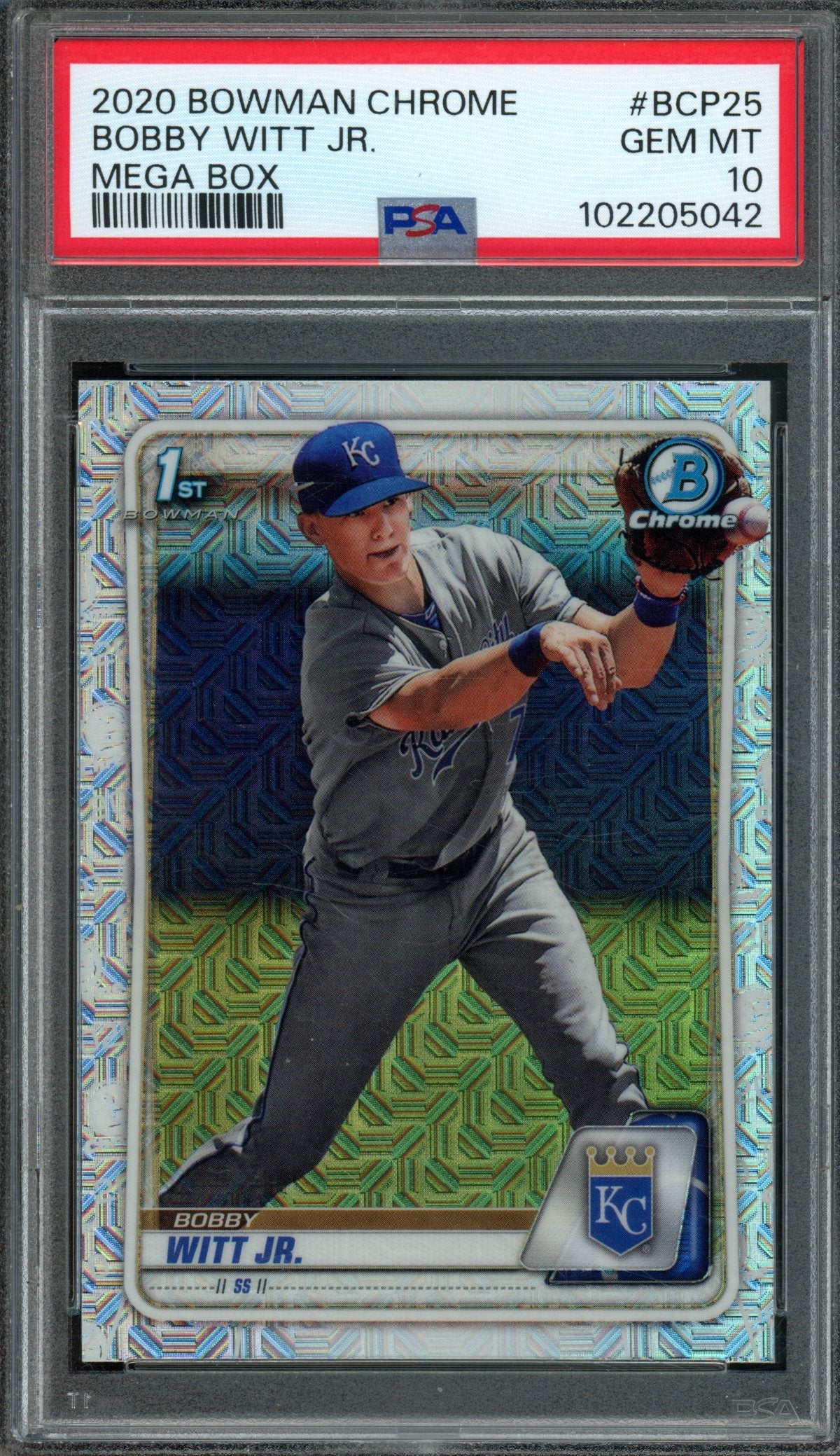 2020 Bowman Chrome Bobby Witt Jr 1st Mojo Refractor PSA 10 Royals
