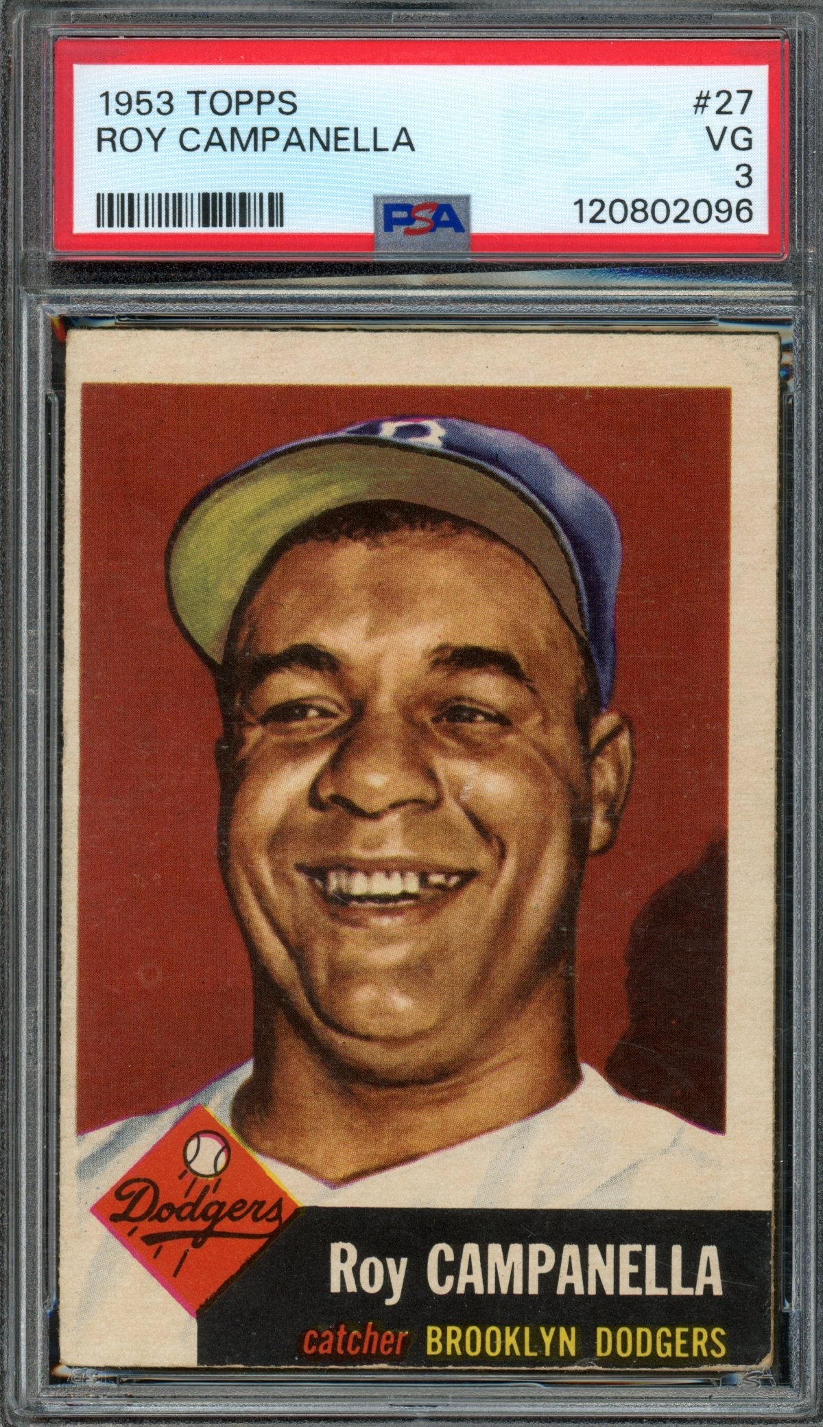 1953 Topps Roy Campanella #27 PSA 3 Dodgers