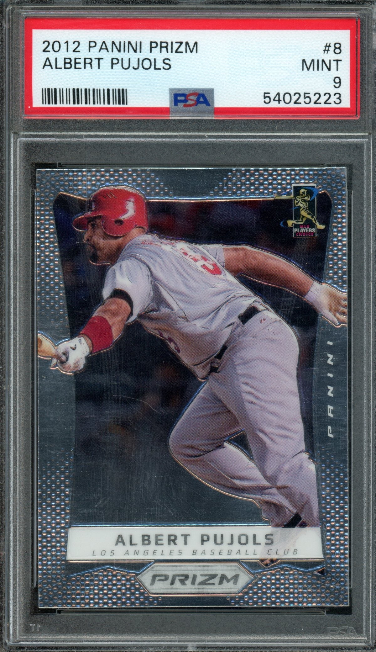 2012 Panini Prizm Albert Pujols #8 PSA 9 Angels