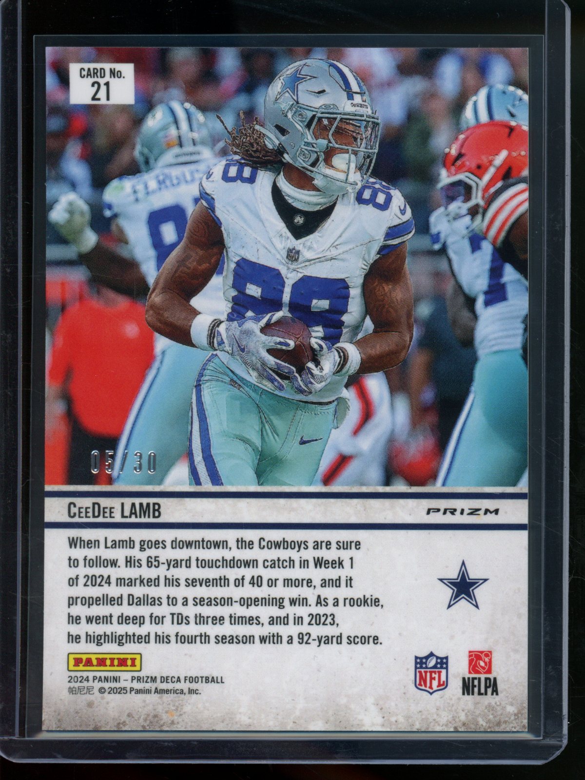 2024 Panini Prizm Deca Ceedee Lamb Mojo Refractor /30 Cowboys
