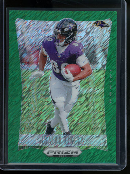 2024 Panini Prizm Deca Isaiah Likely Green Shimmer /12 Ravens