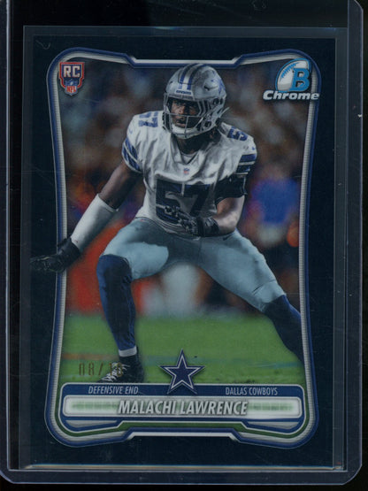 2026 Bowman Chrome Malachi Lawrence Rookie RC Black Refractor /10 Cowboys