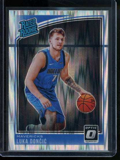2018/19 Panini Optic Luka Doncic Rated Rookie Shock Mavericks
