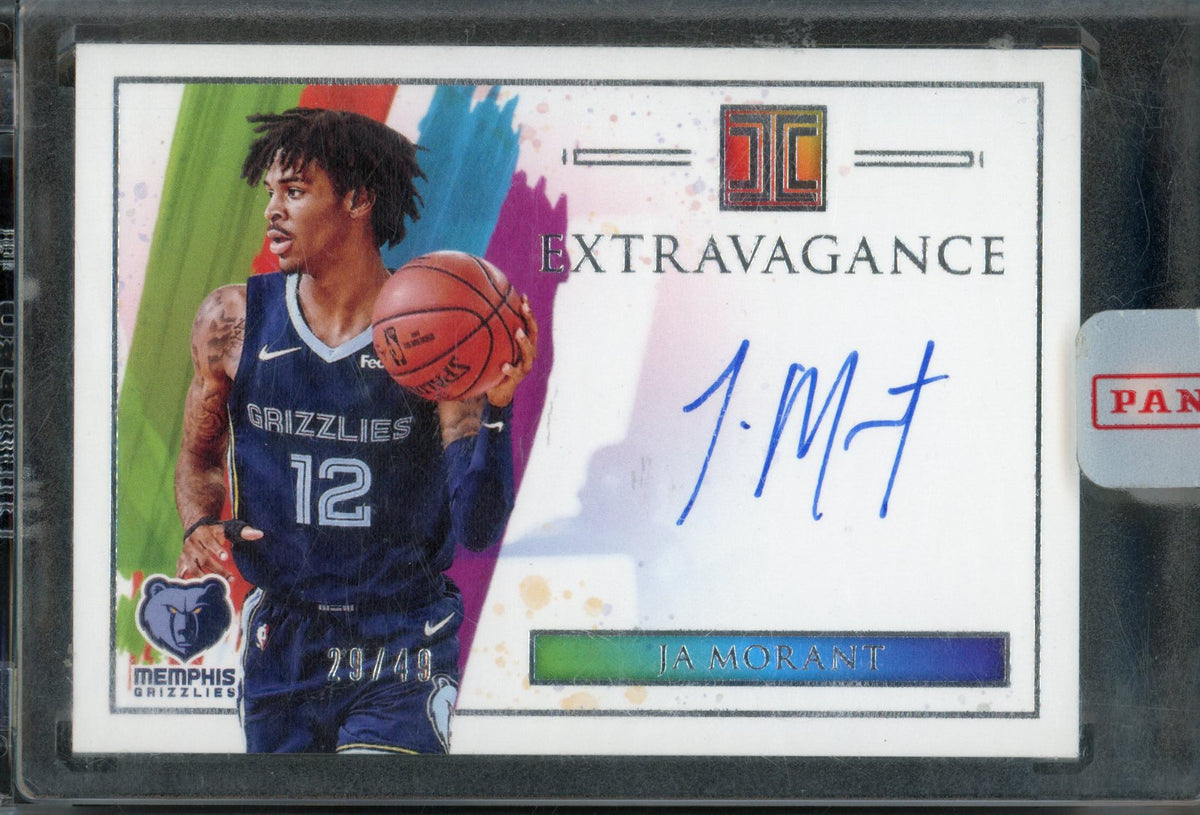 2020/21 Panini Impeccable Ja Morant Extravagence Encased Autograph /49 Grizzlies