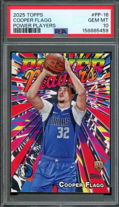 2025/26 Topps Flagship Cooper Flagg Rookie RC Power Players PSA 10 Mavericks