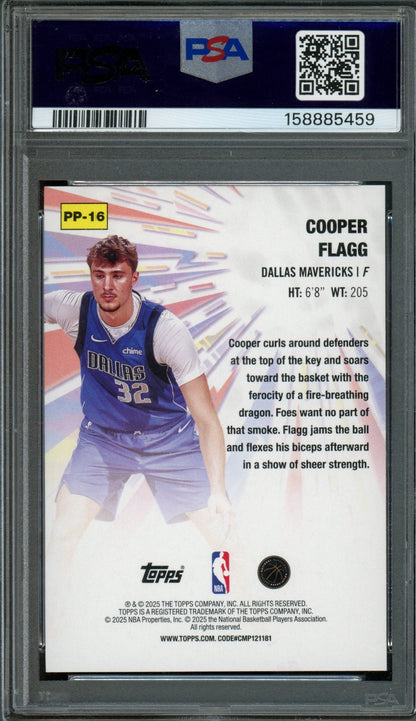 2025/26 Topps Flagship Cooper Flagg Rookie RC Power Players PSA 10 Mavericks