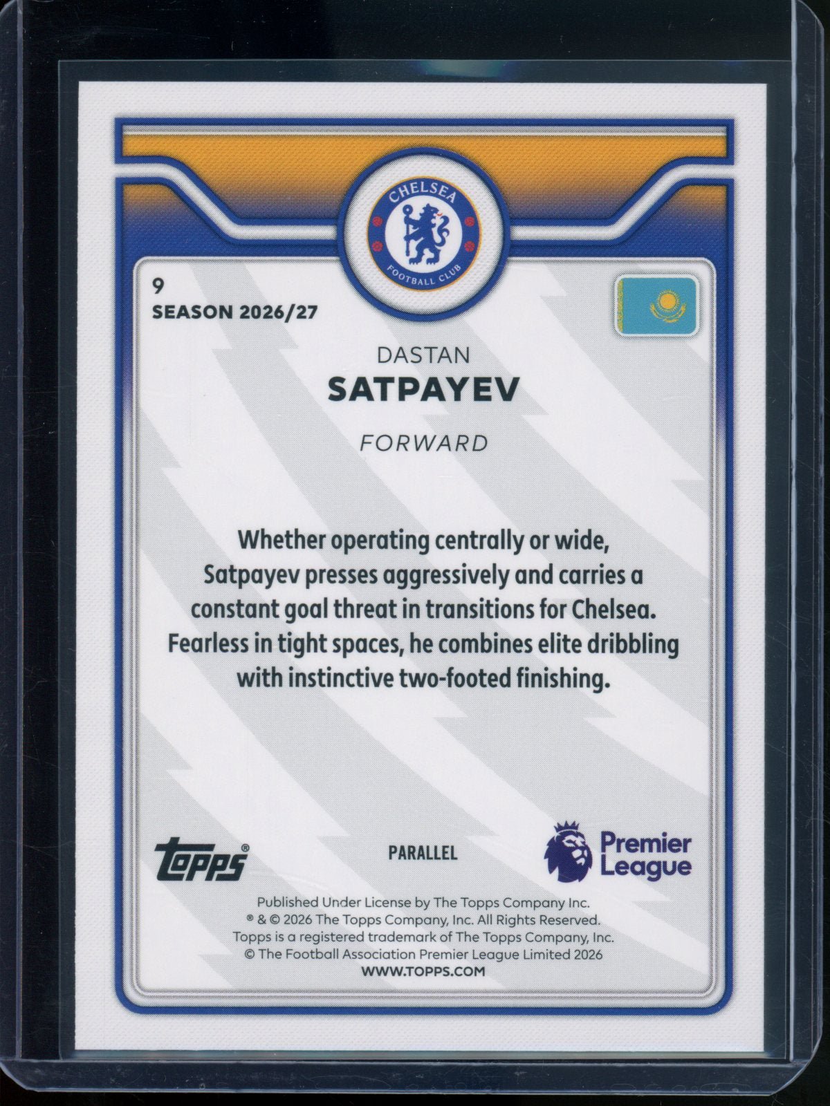 2026/27 Topps Flagship Dastan Satpayev Future Stars Foil /38 Chelsea - Trading Card Market