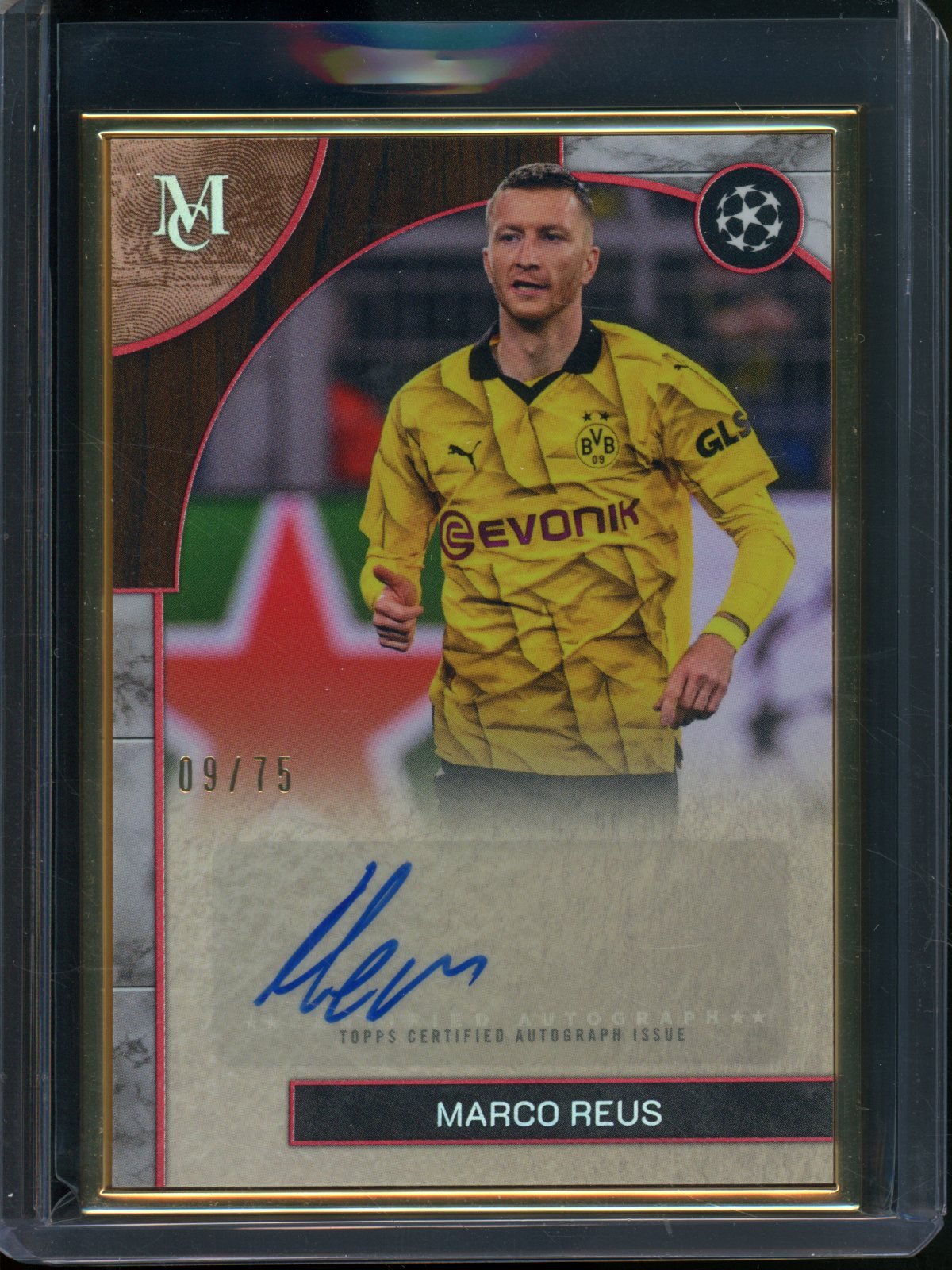 2025/26 Topps Museum Collection Marco Reus Gold Frame Autograph /75 BVB - Trading Card Market