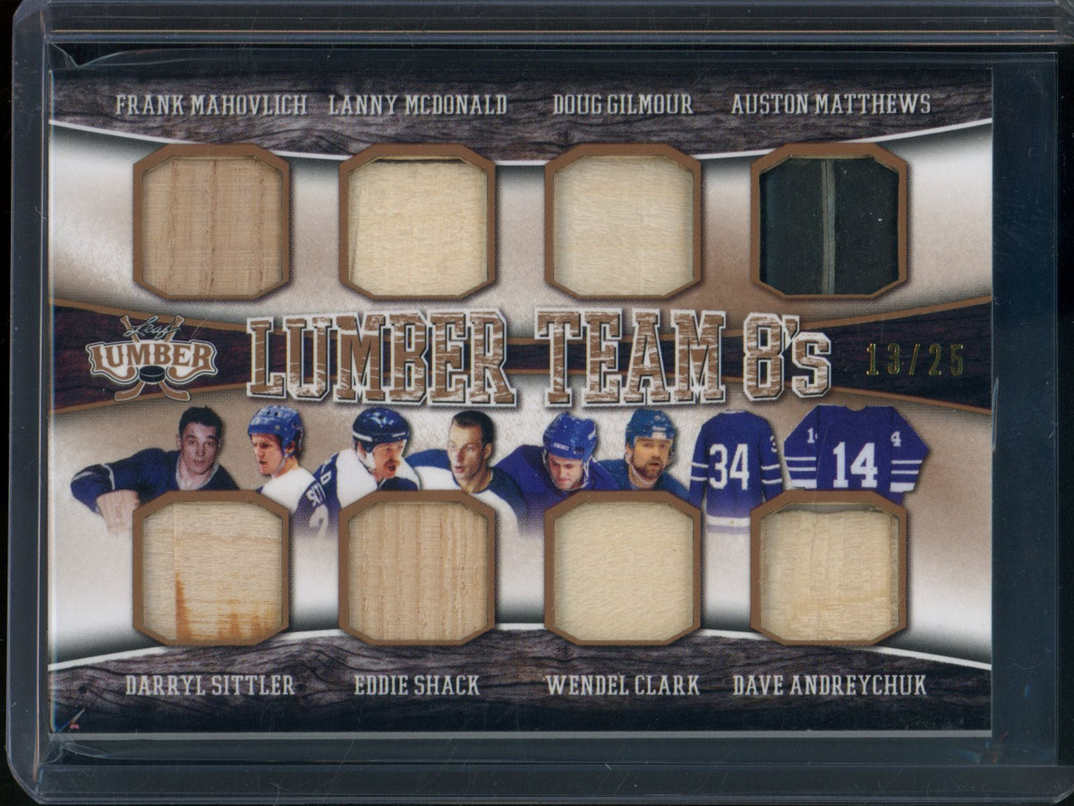 2022 Leaf Lumber Team 8's Stick Relic Mahovlich / Mcdonald / Gilmour / Matthews /25 - Trading Card Market
