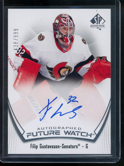 2021/22 Upper Deck SP Authentic Filip Gustavsson Rookie RC Future Watch Autograph /999 Senators - Trading Card Market