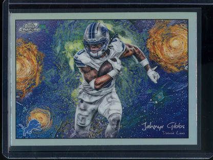 2025 Topps Chrome Cosmic Jahmyr Gibbs Stars in the Night SP Lions - Trading Card Market