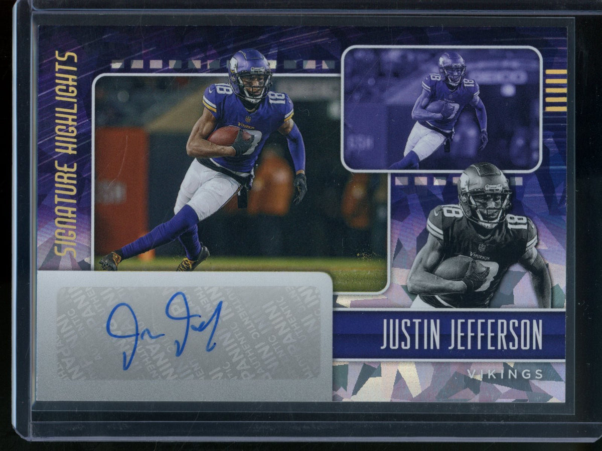 2022 Panini Donruss Justin Jefferson Signature Highlights Autograph Vikings - Trading Card Market