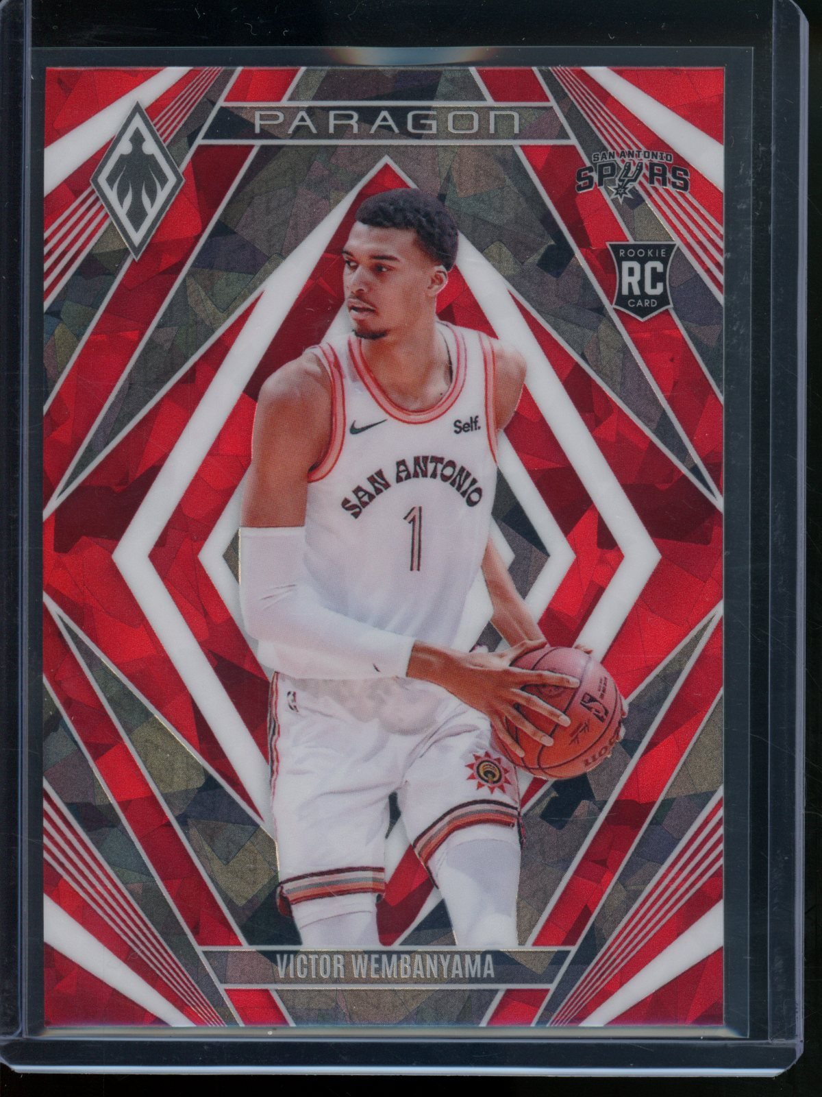 2023/24 Panini Phoenix Victor Wembanyama Rookie RC Paragon Red Cracked Ice Spurs - Trading Card Market