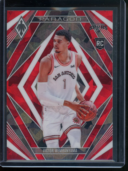 2023/24 Panini Phoenix Victor Wembanyama Rookie RC Paragon Red Cracked Ice Spurs - Trading Card Market