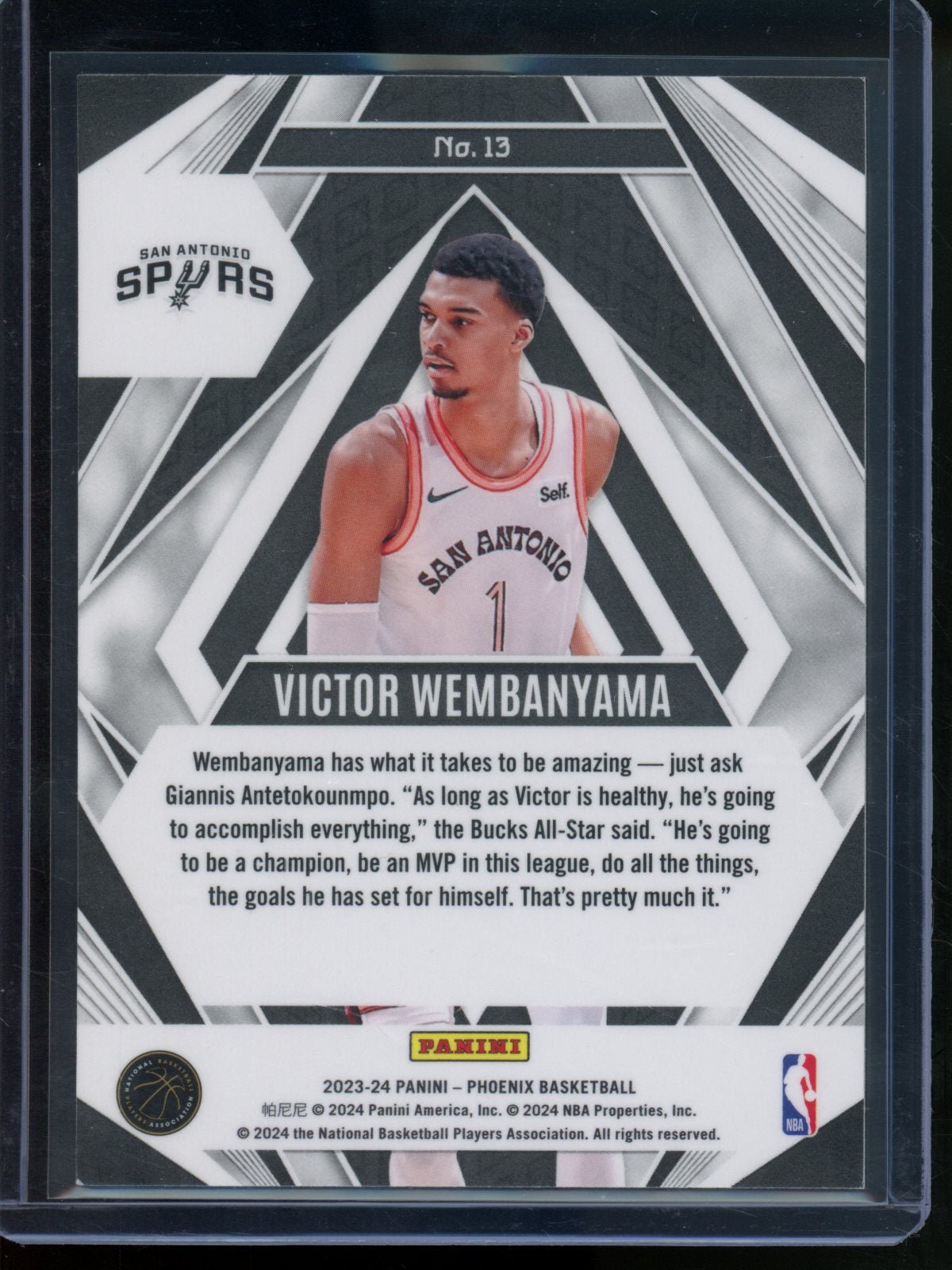 2023/24 Panini Phoenix Victor Wembanyama Rookie RC Paragon Red Cracked Ice Spurs - Trading Card Market