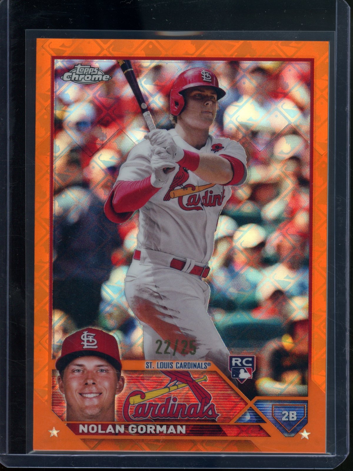 2023 Topps Chrome Logofractor Nolan Gorman Rookie RC Orange Logofractor /25 Cardinals - Trading Card Market