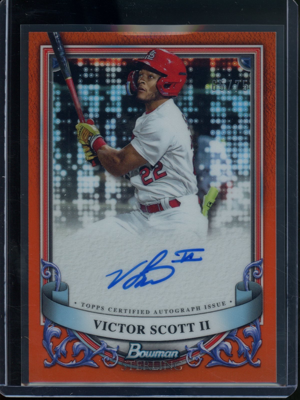 2024 Bowman Sterling Victor Scott II Orange Refractor Autograph /25 Cardinals - Trading Card Market