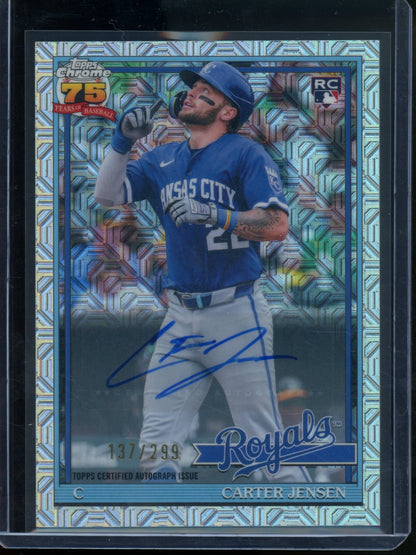 2026 Topps Chrome Carter Jensen Rookie RC Mojo Autograph /299 Royals - Trading Card Market