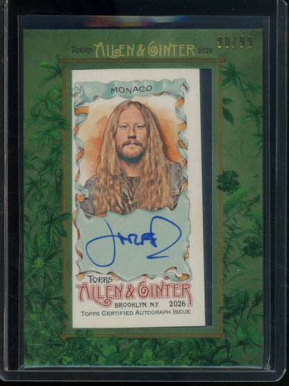 2026 Topps Allen and Ginter Jared Monaco Framed Autograph #MA-JAM - Trading Card Market