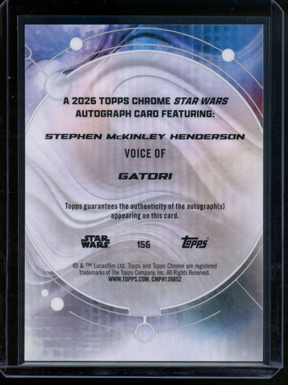 2026 Topps Chrome Star Wars Stephen McKinley Henderson / Gatori Black Debut Autograph /10 - Trading Card Market