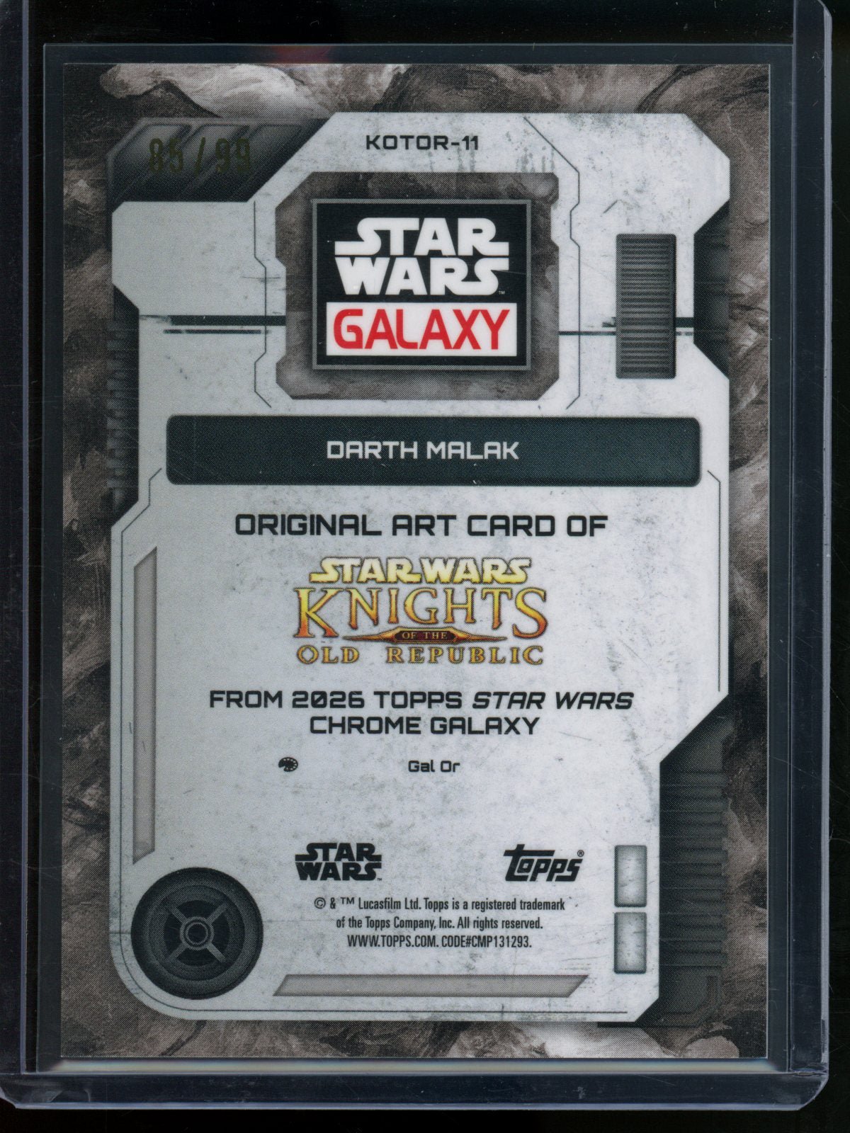 2026 Topps Star Wars Galaxy Darth Malak /99 #KOTOR-11 - Trading Card Market
