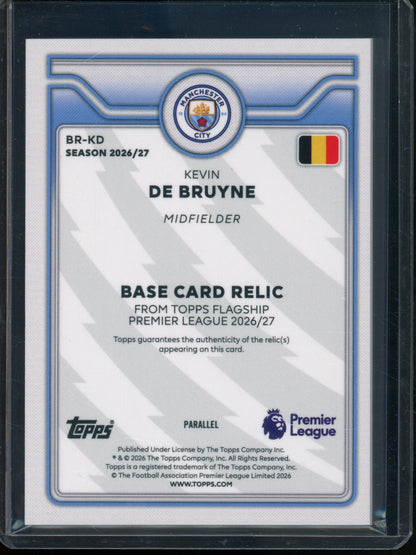 2026/27 Topps Flagship Kevin De Bruyne Base Card Relic /75 Manchester City - Trading Card Market
