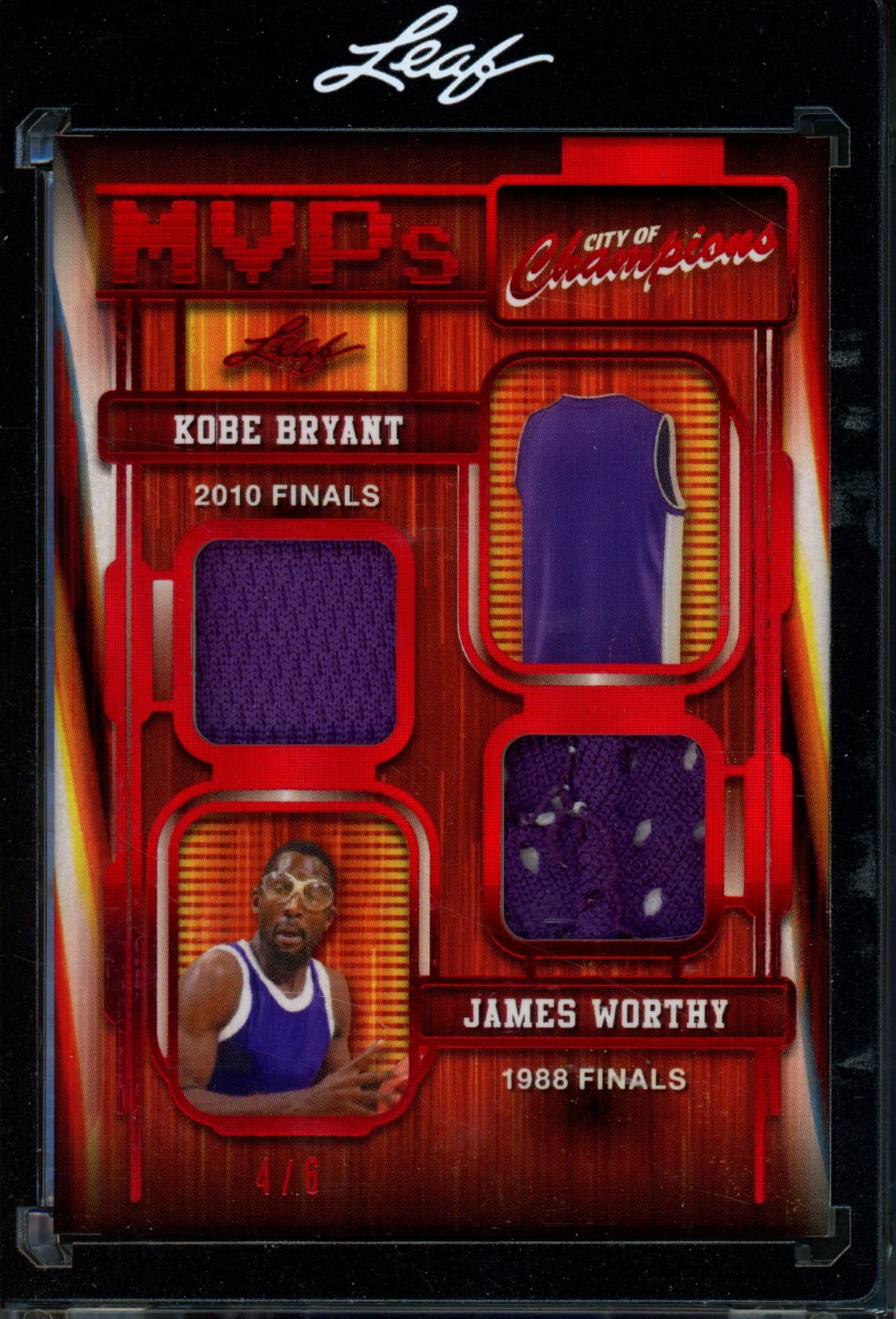 2026/27 Leaf City of Champions Kobe Bryant / James Worthy Finals Dual Memorabilia MVP's /6 Lakers - Trading Card Market