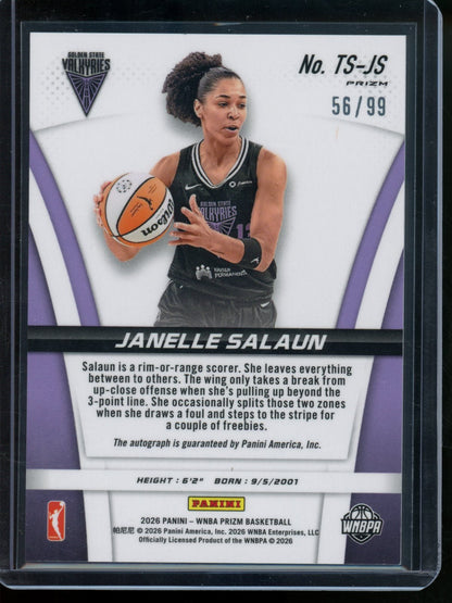 2026/27 Panini Prizm Janelle Salaun Red Refractor Autograph /99 Valkyries - Trading Card Market