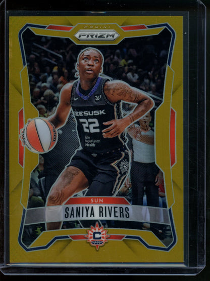 2026/27 Panini Prizm Saniya Rivers Gold Refractor /10 Sun - Trading Card Market