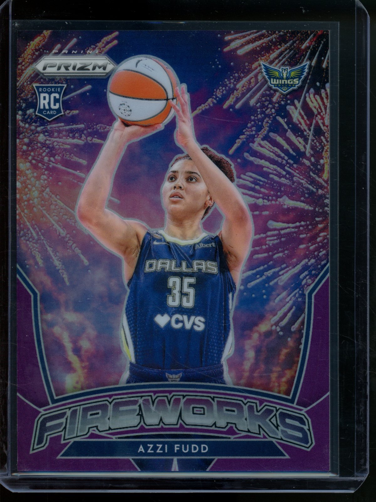 2026/27 Panini Prizm Azzi Fudd Rookie RC Fireworks Purple /125 Wings - Trading Card Market