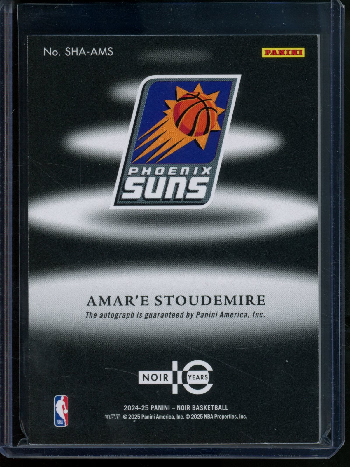 2024/25 Panini Noir Amar'e Stoudemire Shadow Signatures /49 Suns - Trading Card Market