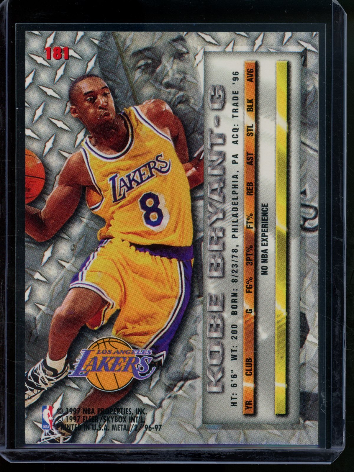 1996/97 Fleer Metal Kobe Bryant Rookie RC Lakers - Trading Card Market