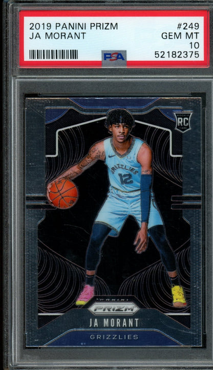 2019/20 Panini Prizm Ja Morant Rookie RC #249 PSA 10 Grizzlies - Trading Card Market