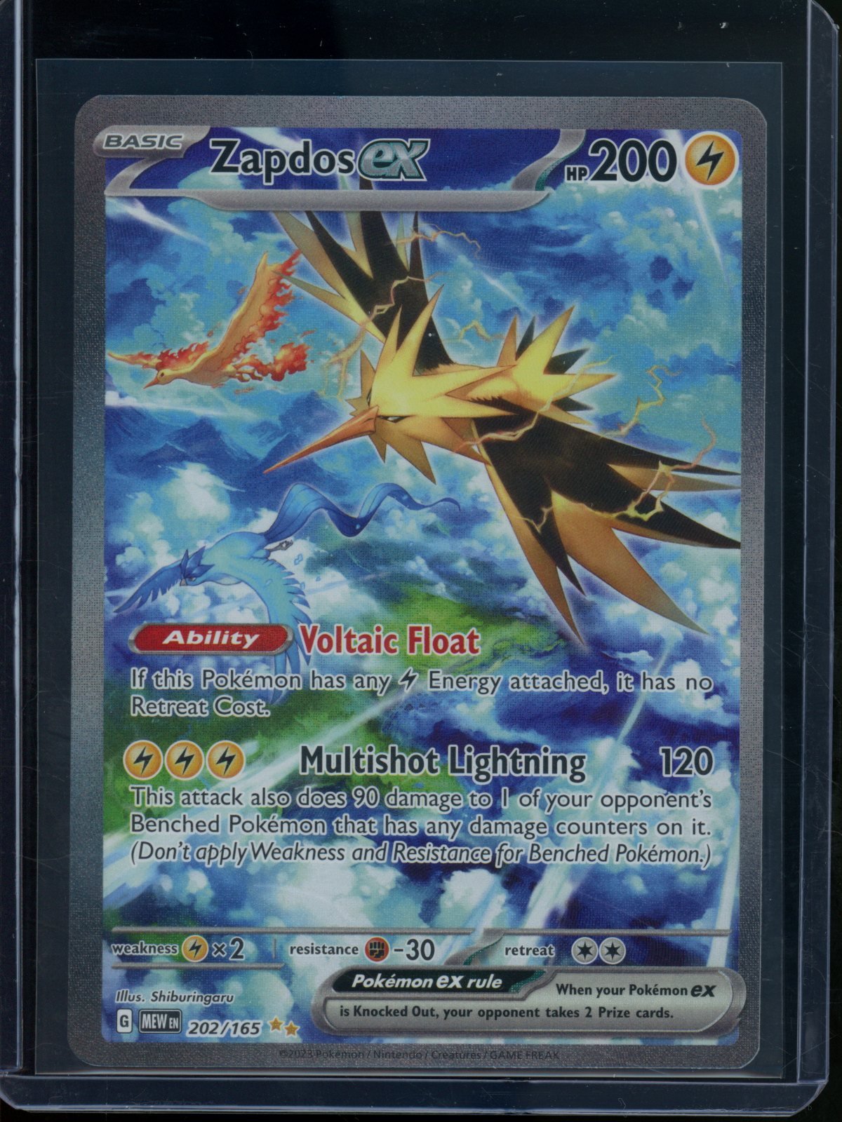 2023 Pokemon 151 Zapdos EX 202/165 - Trading Card Market