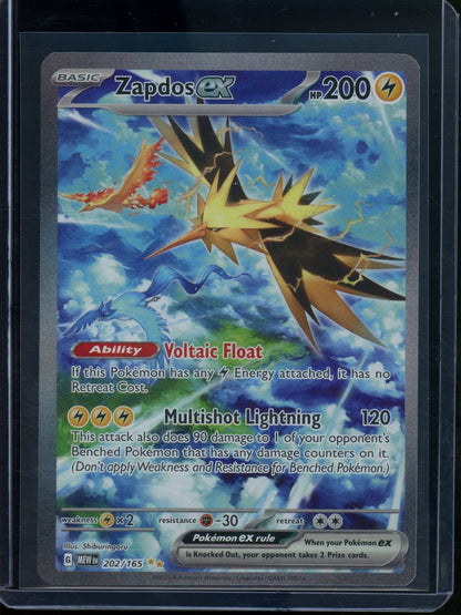 2023 Pokemon 151 Zapdos EX 202/165 - Trading Card Market