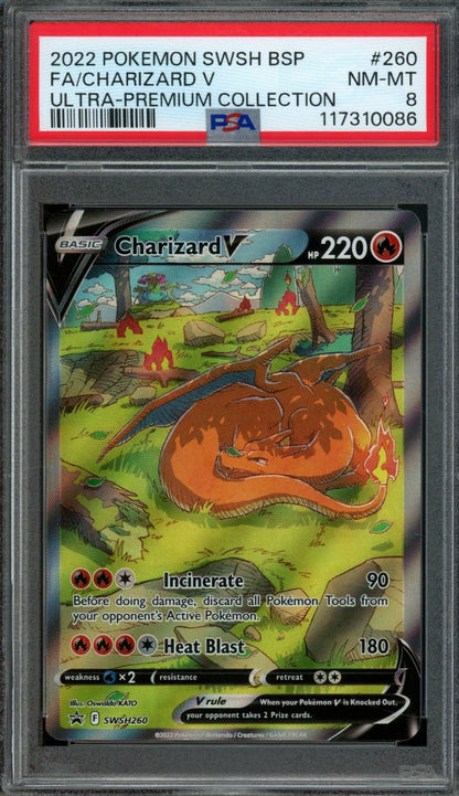 2022 Pokemon Ultra Premium Collection Charizard V SWSH260 Promo PSA 8 - Trading Card Market