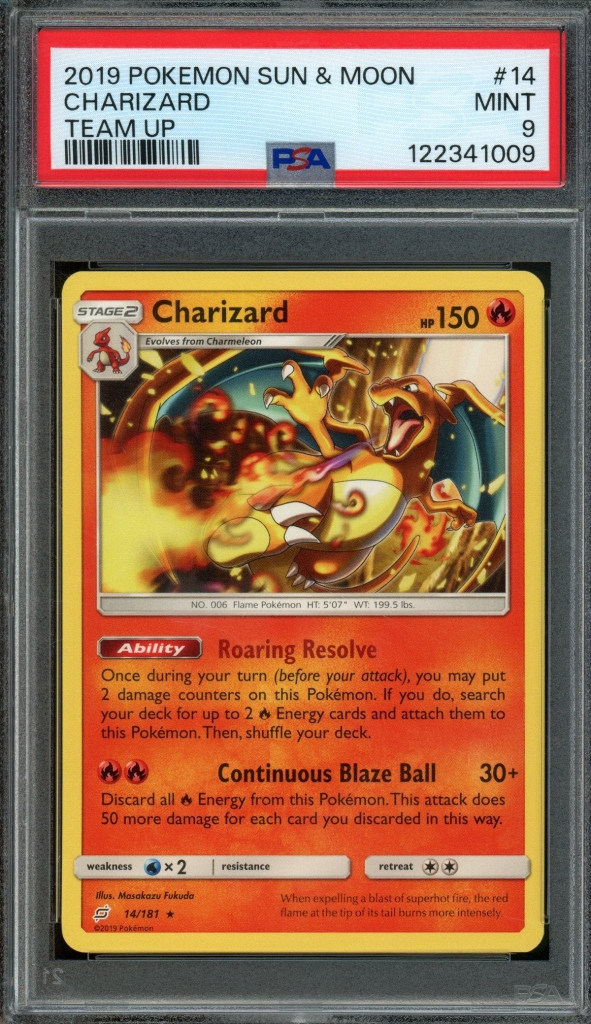 2019 Pokemon Sun & Moon Charizard 14/181 PSA 9 - Trading Card Market