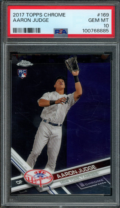 2017 Topps Chrome Aaron Judge Rookie RC #169 PSA 10 Yankees