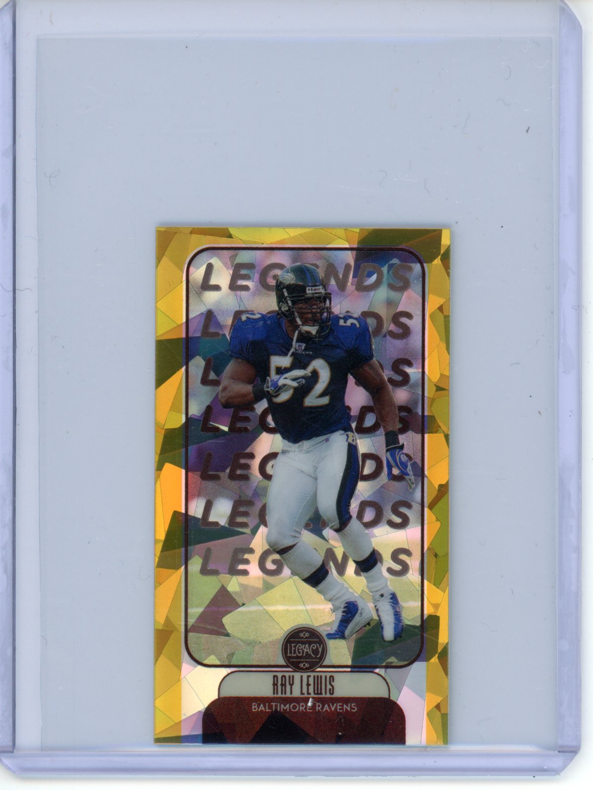 2021 Panini Legacy Ray Lewis Legends Gold Cracked Ice /10 Ravens