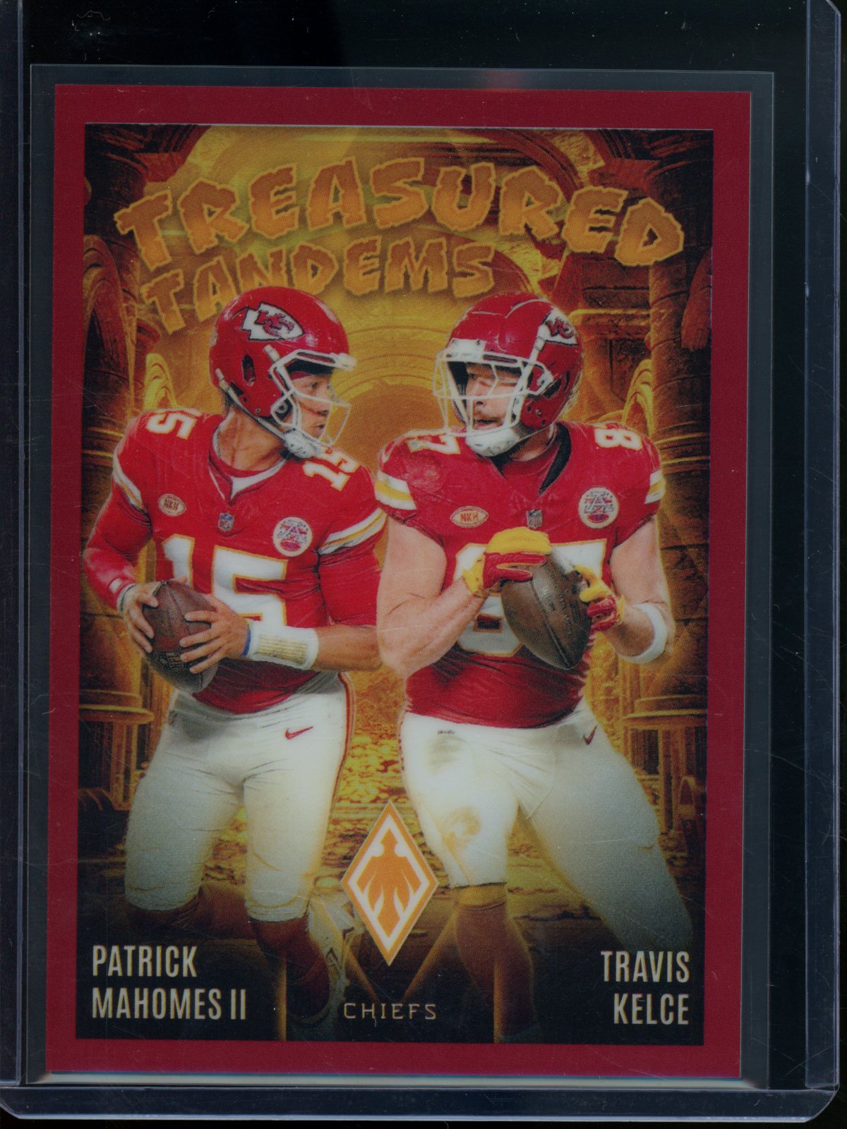 2024 Panini Phoenix Patrick Mahomes / Travis Kelce Treasured Tandems Red /99 Chiefs