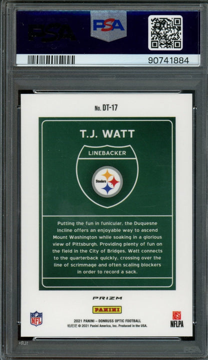 2021 Panini Optic T.J. Watt Downtown Case Hit #DT17 PSA 10 Steelers - Trading Card Market