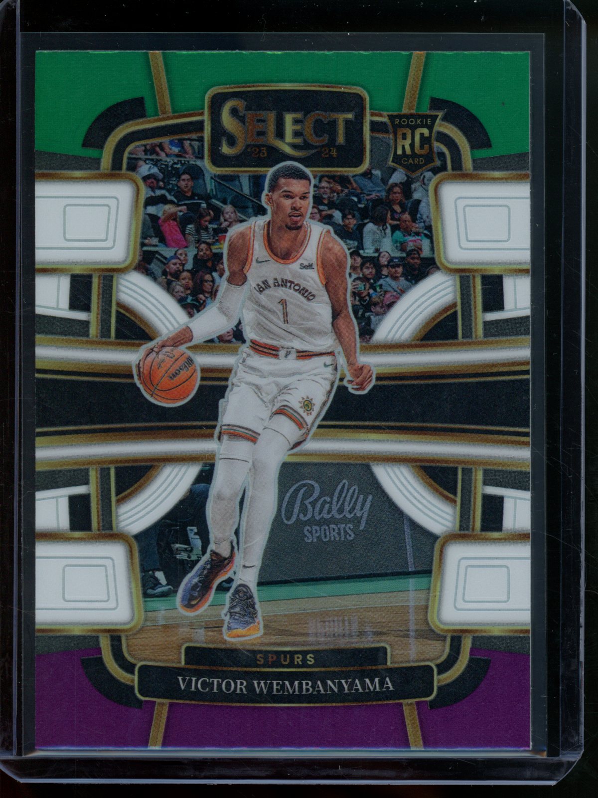 2023/24 Panini Select Victor Wembanyama Rookie RC Green White Purple Concourse Spurs