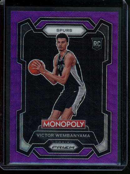 2023/24 Panini Prizm Monopoly Victor Wembanyama Rookie RC Purple Wave Spurs (A) - Trading Card Market