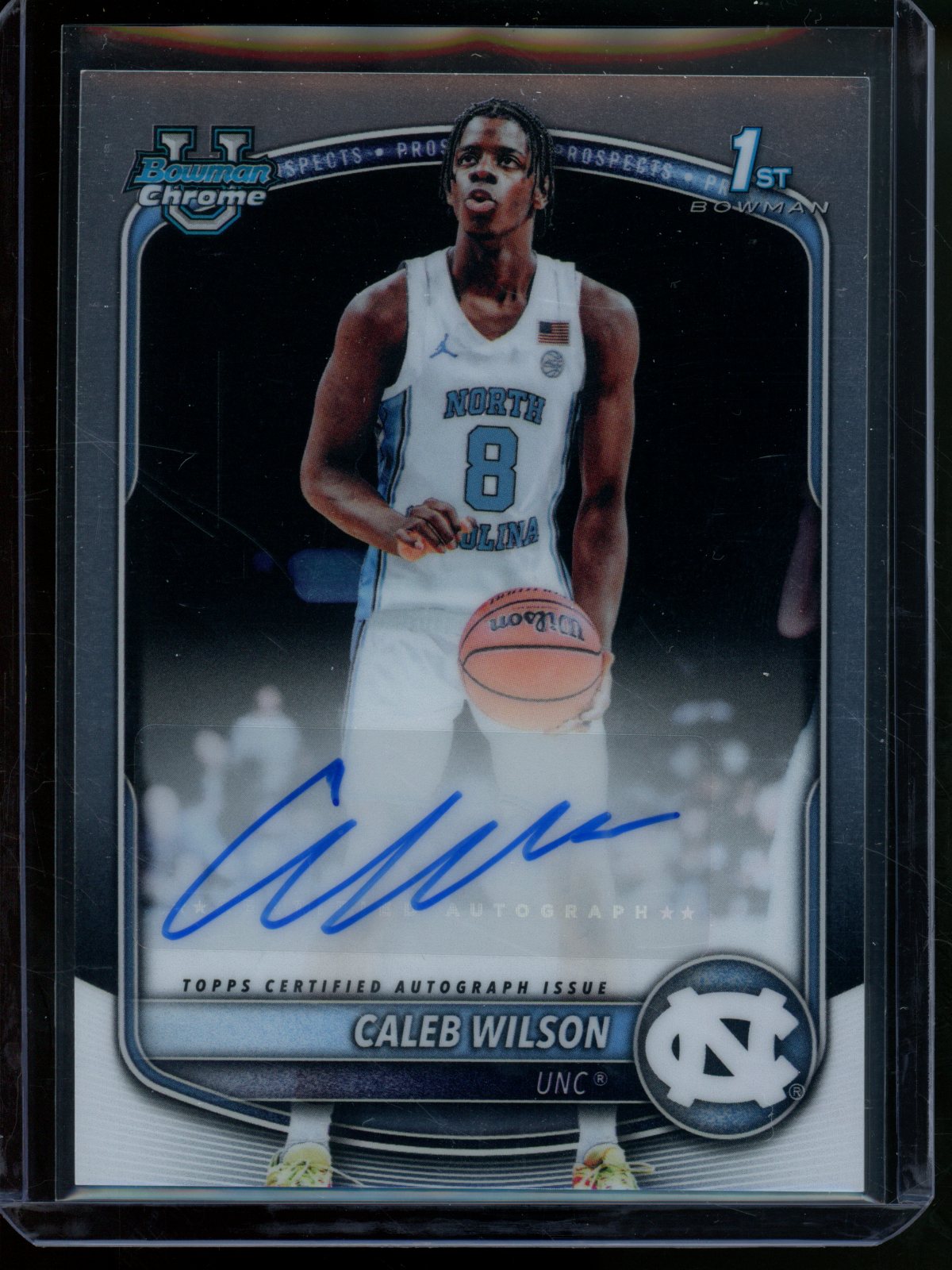 2025/26 Bowman U Chrome Caleb Wilson 1st Autograph UNC