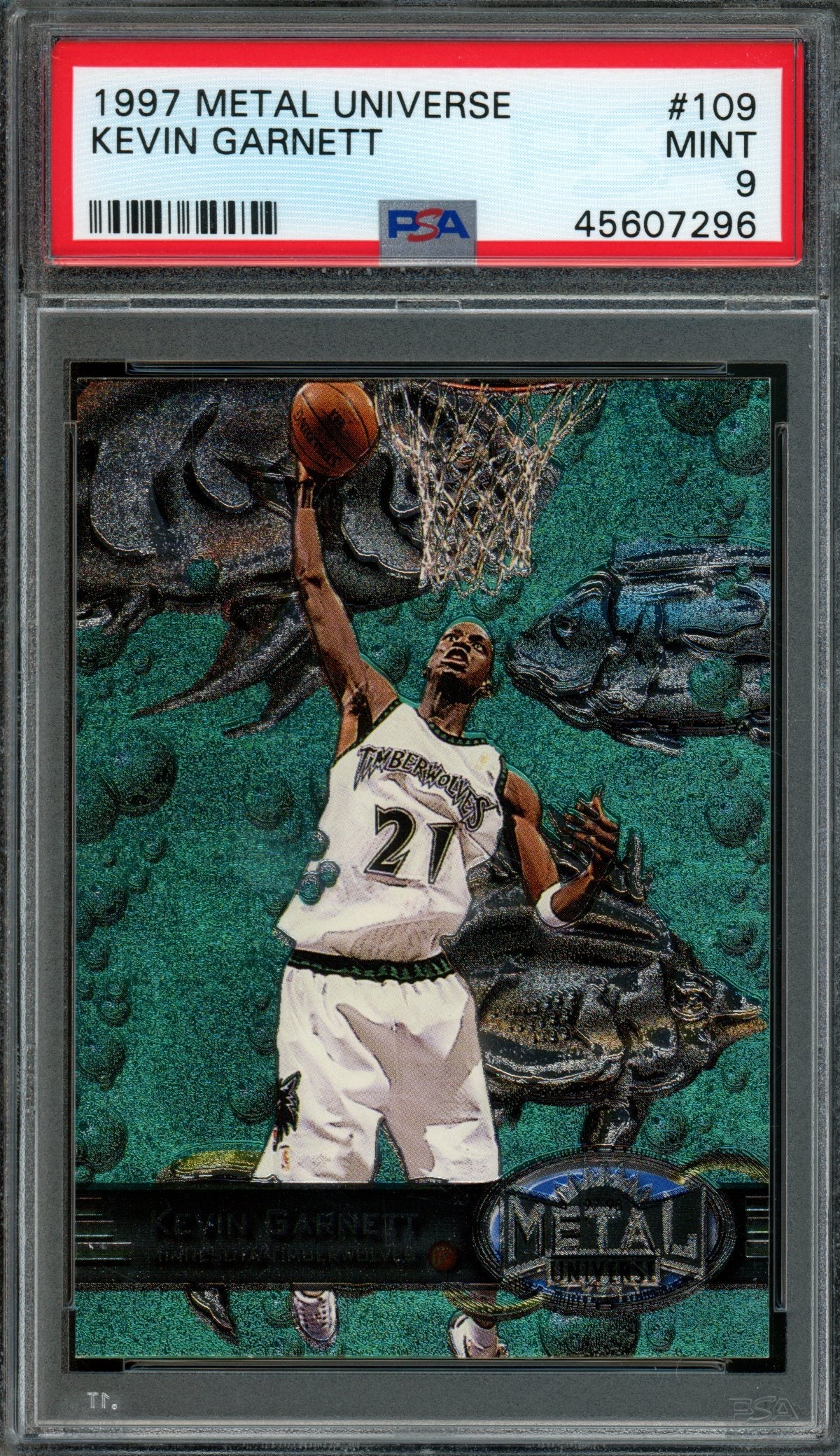 1997/98 Fleer Metal Kevin Garnett #109 PSA 9 Timberwolves